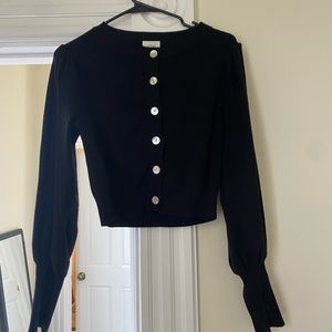 Aritzia Wilfred Cardigan with Puff Sleeves